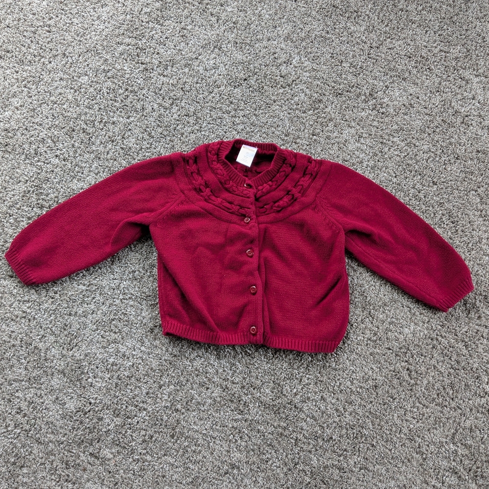 Gymboree Outlet Kids Red Knit Cardigan Sweater